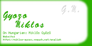 gyozo miklos business card